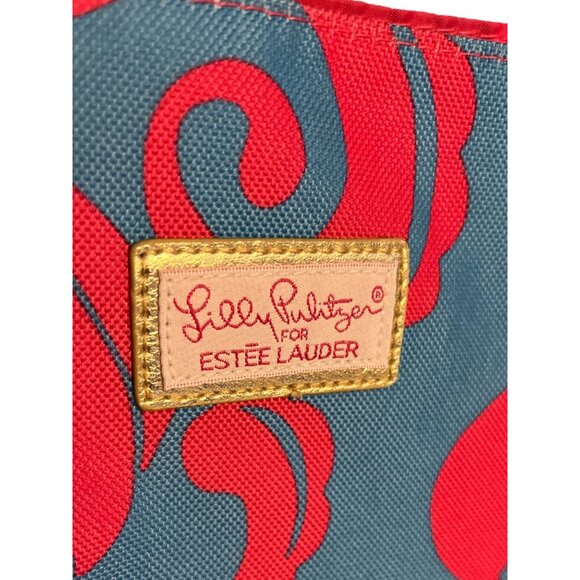 Lilly Pulitzer x Estée Lauder Boho Beach Tote Bag – Coral Crab & Floral Print – - Picture 2 of 5
